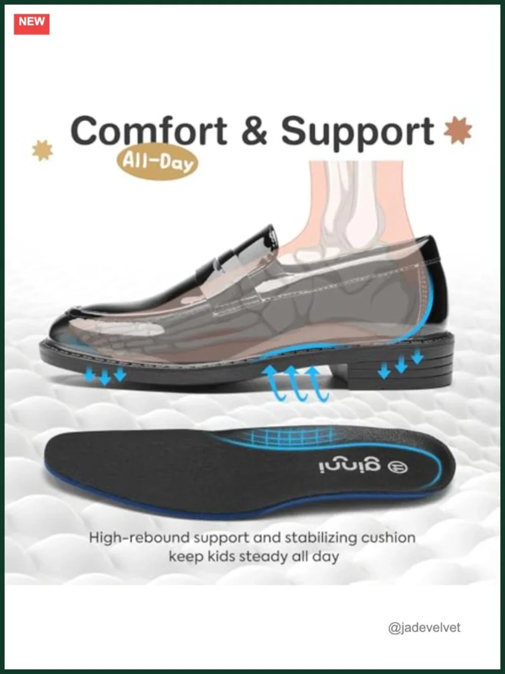 Boys Slip-On Penny Loafers with Comfort Insole, Non-Slip Sole for Formal &